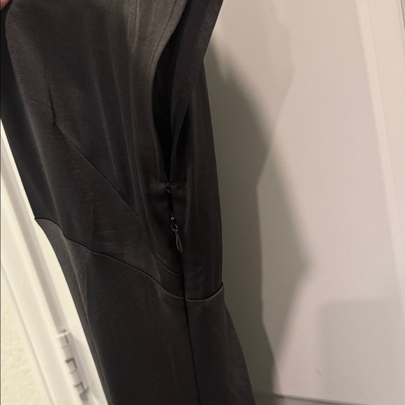 NWT Madewell Wide V-Neck Black Satiny Maxi Dress - Picture 11 of 14